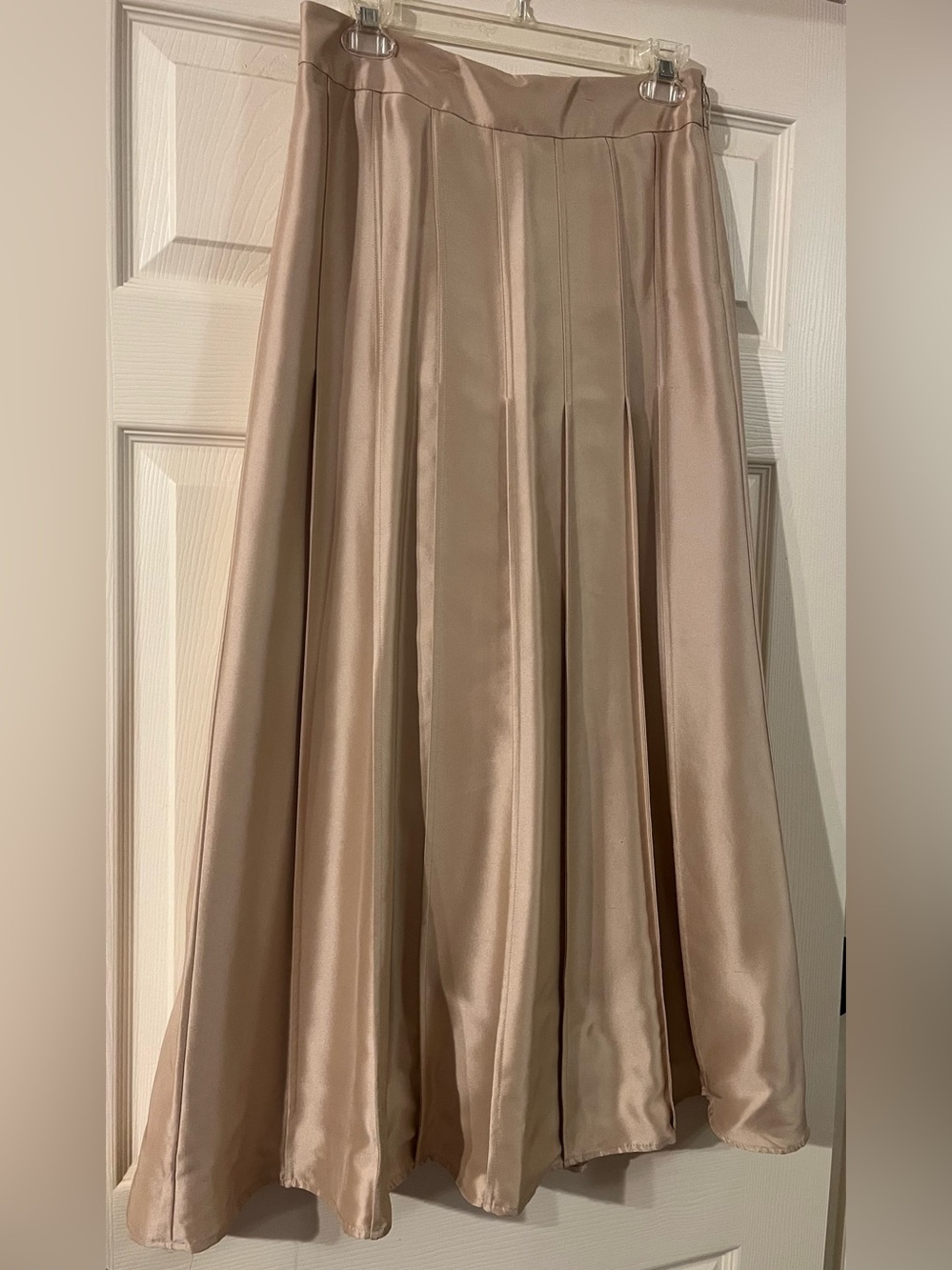 Ann Taylor Silk Maxi Skirt in Champagne Taupe
